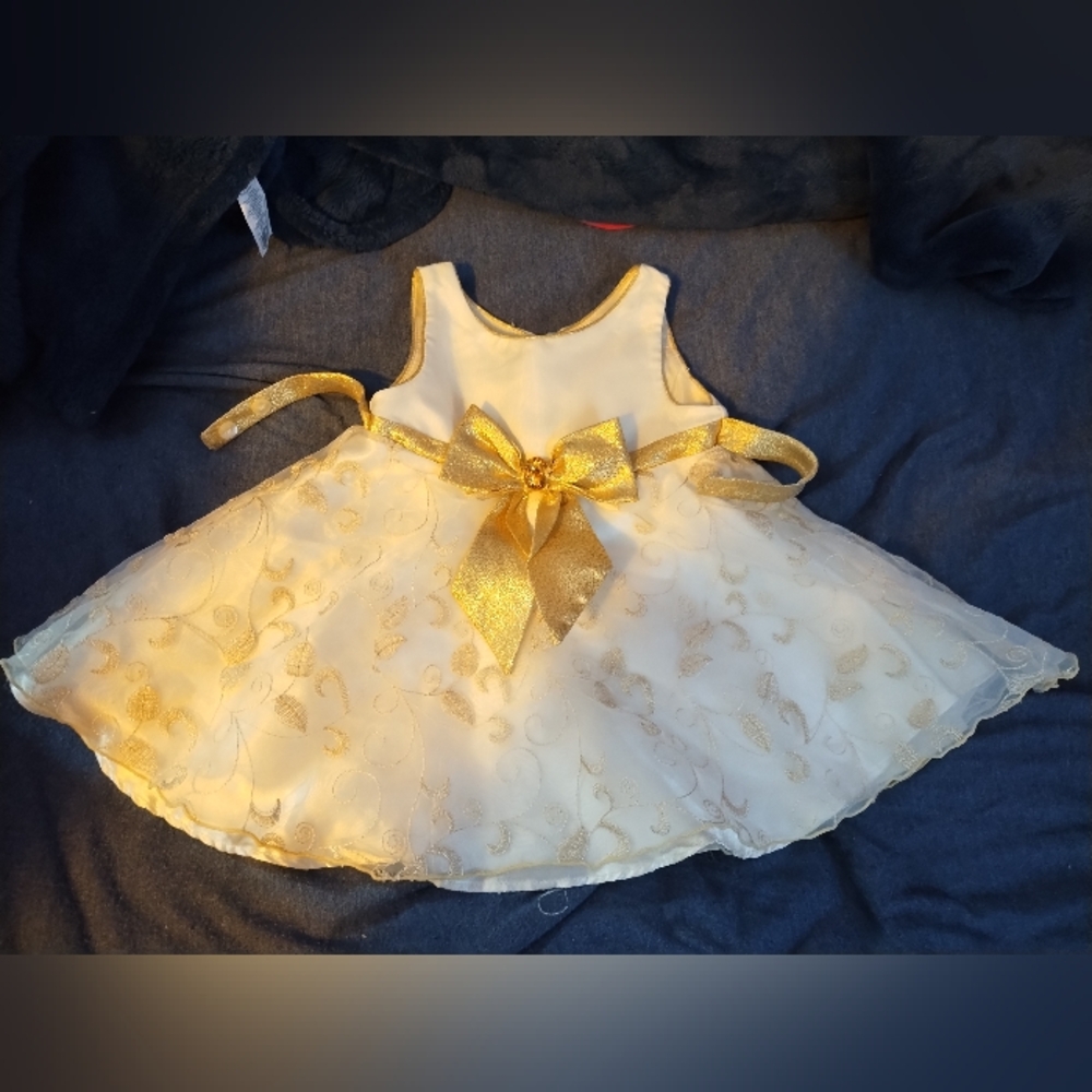Cream And Gold Dress
